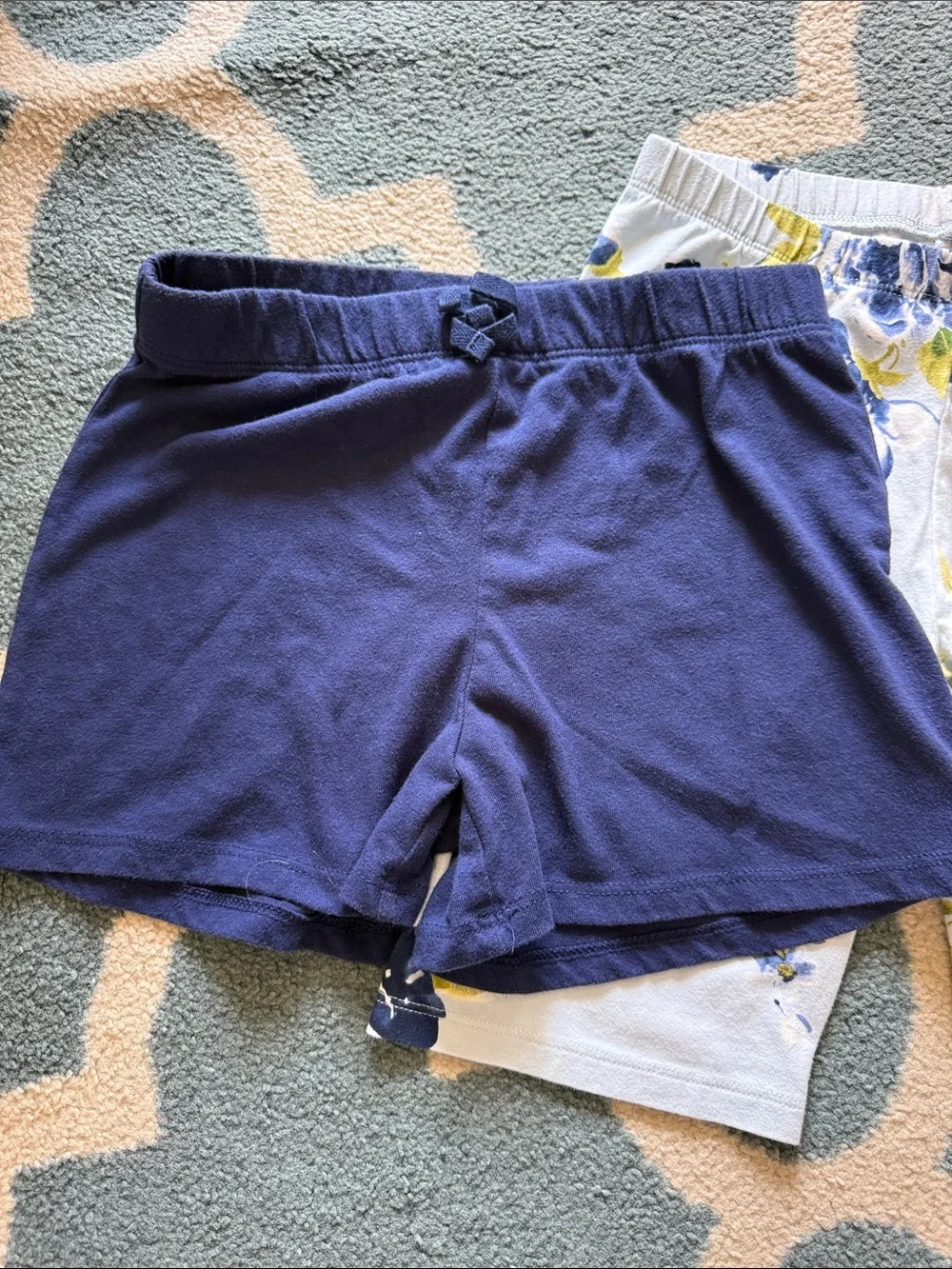 The Children's Place Navy, Pink Floral & Blue Floral Cotton Stretch Shorts Trio